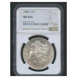1882-S Morgan Silver Dollar NGC MS 65+