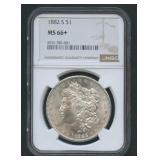 1882-S Morgan Silver Dollar NGC MS 66+