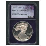 1990-S ASE Silver Eagle NGC PF 69 Ultra Cameo
