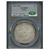 1878 7/8 TF Morgan Silver Dollar CAC MS 63