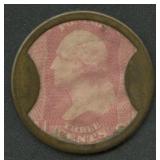 3 Cent Stamp Token Ayer's Sarsaparilla EP-34