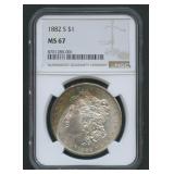 1882-S Morgan Silver Dollar NGC MS 67