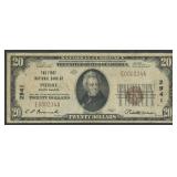 1929 $20 National Bank Note Ty1 Pierre, SD