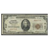 1929 $20 National Bank Note Ty1 Rockville, MD