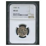 1930 Buffalo Nickel NGC MS 65
