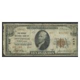 1929 $10 National Bank Note Ty2 Pottsville, PA
