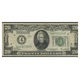 1928 $20 Federal Reserve Note CLE FR-2050D