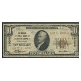 1929 $10 National Bank Note Ty2 Johnstown, PA