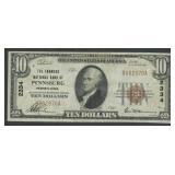 1929 $10 National Bank Note Ty1 Pennsburg, PA