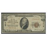 1929 $10 National Bank Note Ty1 Rhinelander, WI