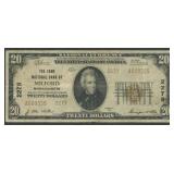 1929 $20 National Bank Note Ty2 Milford, MA
