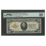1928 $20 Small Gold Certificate FR-2402 PMG 30