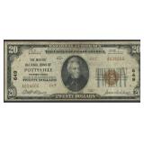 1929 $20 National Bank Note Ty2 Pottsville, PA