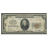 1929 $20 National Bank Note Ty2 Trenton, NJ