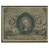 Fractional Currency 2nd Issue 5 Cents FR-1232