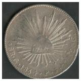 1854 Mexico 8 Reales .903 Silver 27.1 grams
