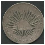 1861 Mexico 8 Reales .903 Silver 27.1 grams