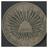 1863 Mexico 8 Reales .903 Silver 27.1 grams
