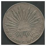 1868 Mexico 8 Reales .903 Silver 27.1 grams
