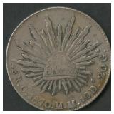 1870 Mexico 8 Reales .903 Silver 27.1 grams
