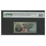 Fractional Currency 4th Issue PMG UNC 63 EPQ