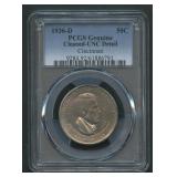 1936-D Cincinnati Commem Half PCGS Genuine