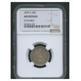 1875-S Twenty Cent Piece NGC AU Details