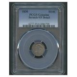 1830 Capped Bust Half Dime PCGS Genuine