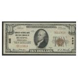 1929 $10 National Bank Note Reading, PA