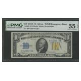 1934A $10 Silver Certificate N. Africa PMG 55 EPQ