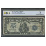 1899 $5 Silver Certificate Indian Chief PCGS F12