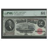 1917 $2 Legal Tender Note FR-60 PMG 64 EPQ