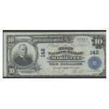 1902 $10 National Bank Note PB Marietta, OH