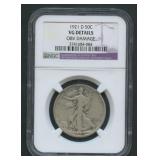 1921-D Walking Liberty Half Dollar NGC VG Details