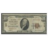 1929 $10 National Bank Note Ty1 Pottsville, PA