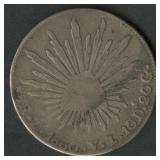 1860 'S' Mexico 8 Reales .903 Silver 27.1g