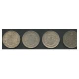 (2.12 ozt TW) 3- Mixed Mexico 1 Pesos .720 Silver