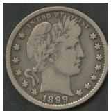 1899 Liberty Head Barber Quarter