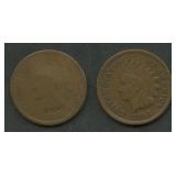 2- 1866 Indian Head Cents
