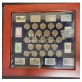 100 Years of Lincoln Coins in Wooden Display Box