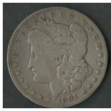 1891-CC Morgan Silver Dollar