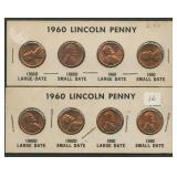 2- 1960 Lincoln Penny Display Cards