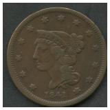 1841 Braided Hair Large Cent
