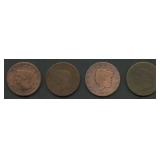 4- Mixed Date Large Cents