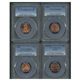 4- Mixed Lincoln Cents PCGS Graded