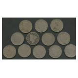 12- Mixed Liberty Head V Nickels