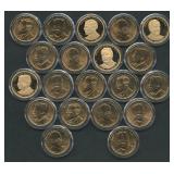 20- Mixed Presidential Golden Dollars