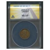 1909-S Lincoln Head Cent ANACS VG 10