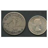 (1.01 ozt TW) 2- Mixed Foreign Coins .800 Silver