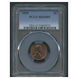 1958 Lincoln Head Cent PCGS MS 65 BN